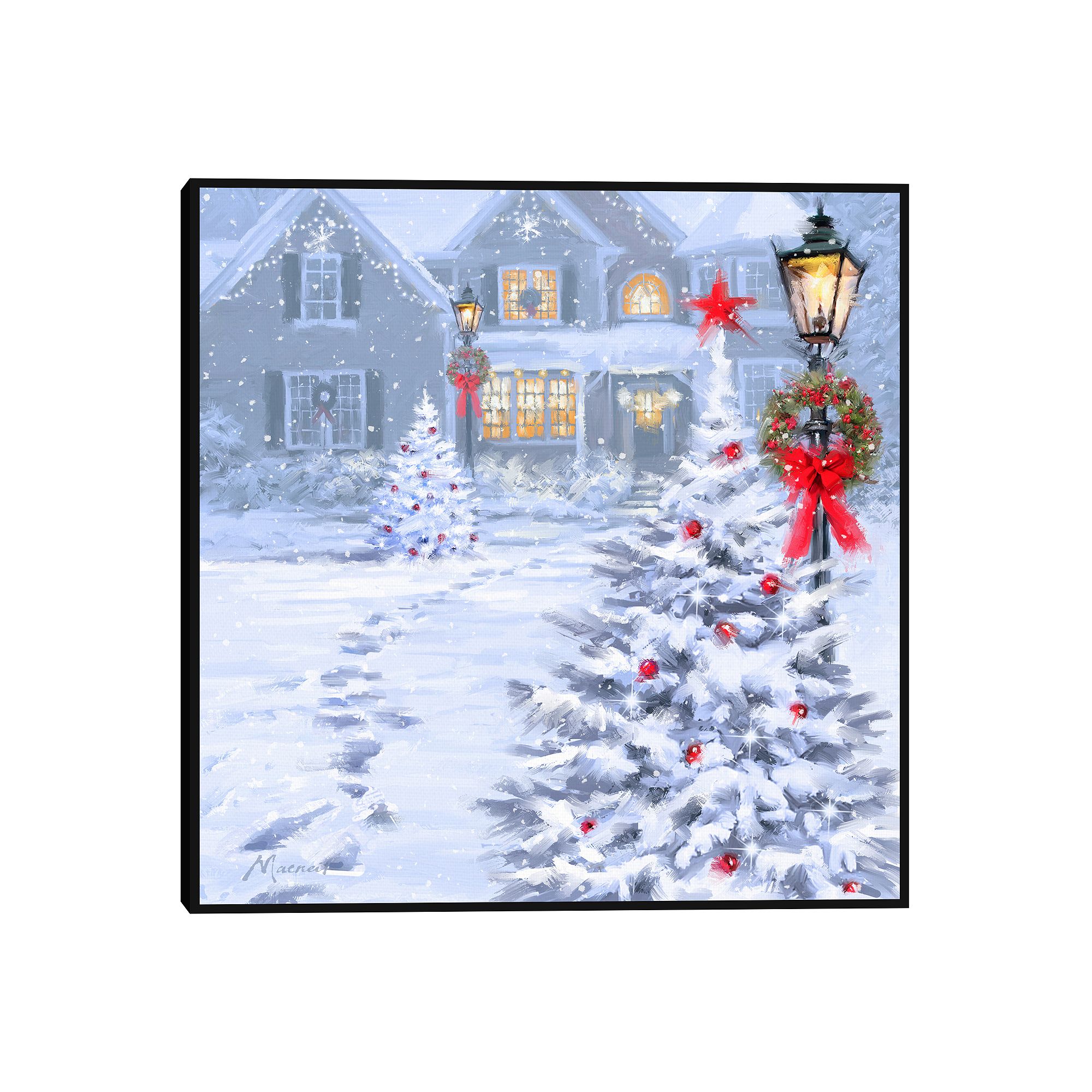 Fine Art Canvas Our House Wall Art, Off White