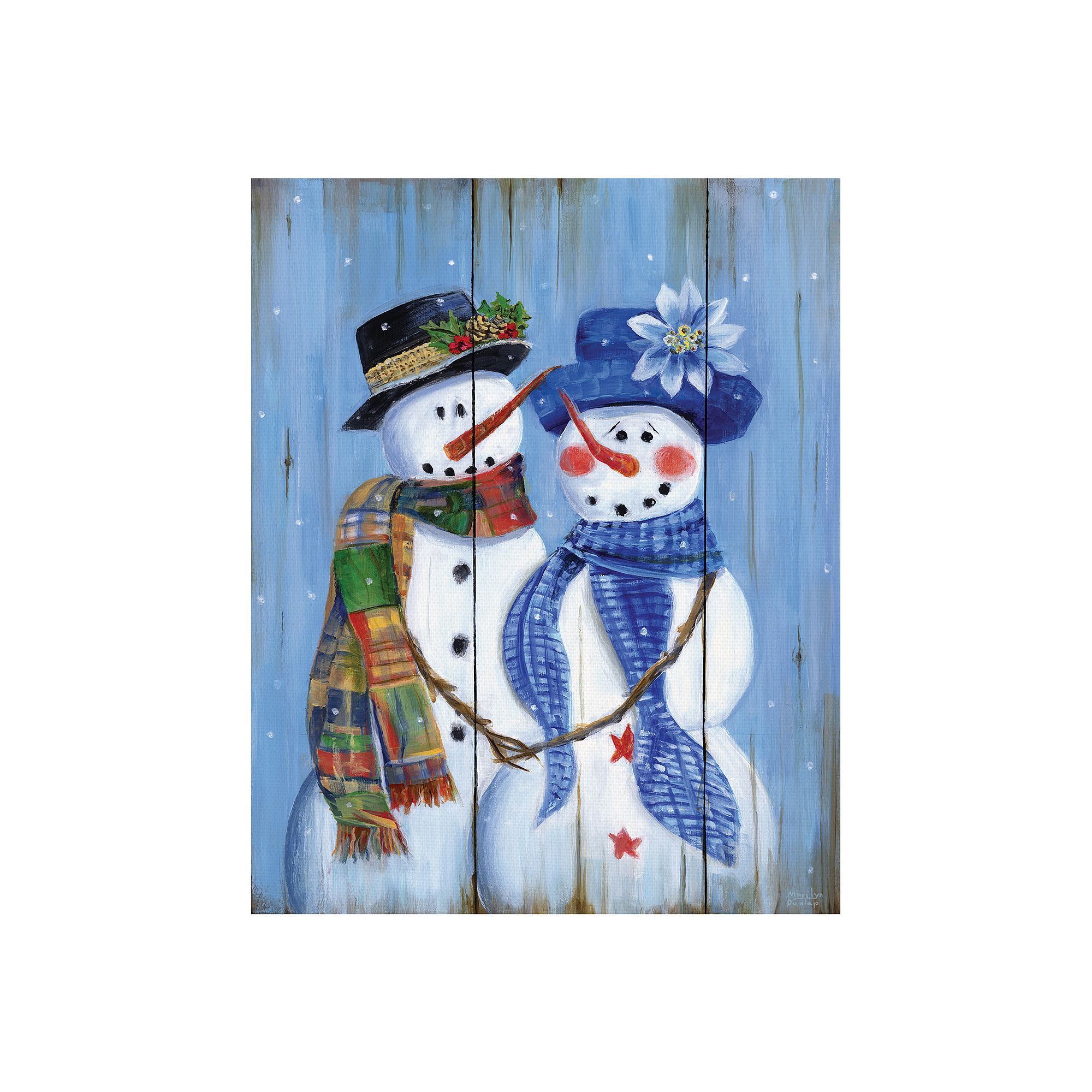 Fine Art Canvas Baby Its Cold Outside Wall Art, Blue