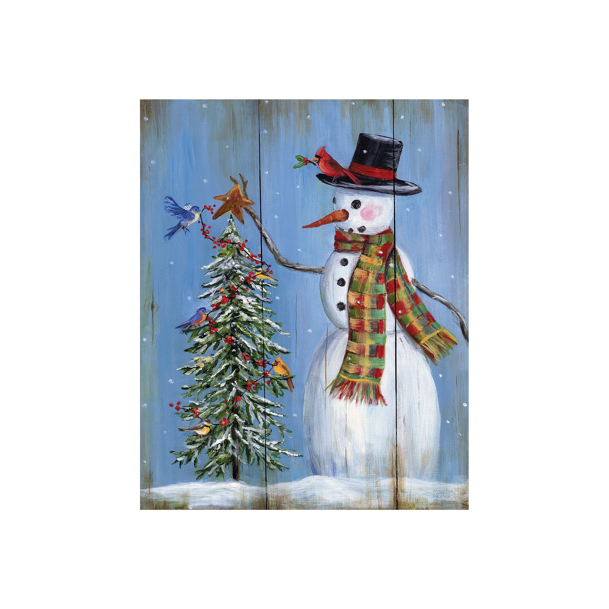 1601079 Fine Art Canvas Tis the Season Wall Art, Blue sku 1601079