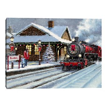 Fine Art Canvas Christmas Station Wall Art