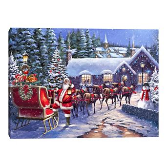 Fine Art Canvas Team Santa Wall Art
