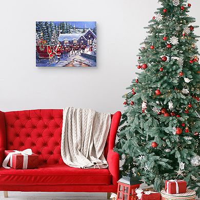 Fine Art Canvas Team Santa Wall Art