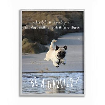 Stupell Home Decor Be a Cheerfulness Carrier Dog Wall Art