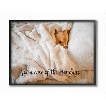 Stupell Home Decor Case of the Mondays Pet Humor Wall Art