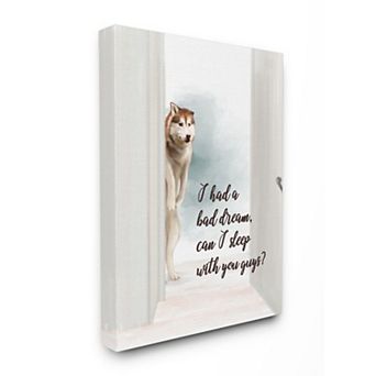 Stupell Home Decor Dog Nightmare Quote Canvas Wall Art