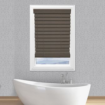 Custom Cut To Order Cordless 2.5" Faux Wood Blinds - 72" Length