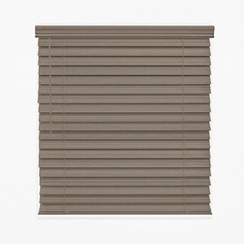 Custom Cut To Order Cordless 2.5" Faux Wood Blinds - 64" Length