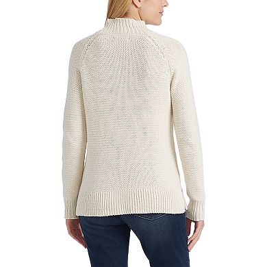 Women's Chaps Textured Mockneck Sweater