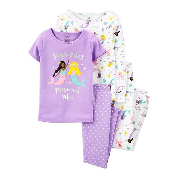 Girls 4 14 Carter s Mermaid Tops Pants Pajama Set