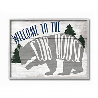 Stupell Home Decor Rustic Welcome to Cub House Quote Wall Art