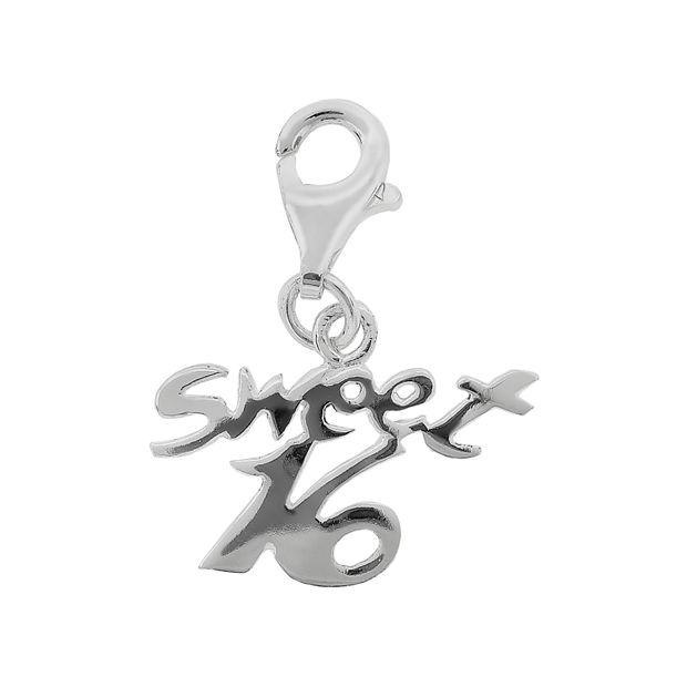 Unisex Sweet 16 Charm Pendant