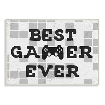Stupell Home Decor Best Gamer Ever Phrase Plaque Wall Art