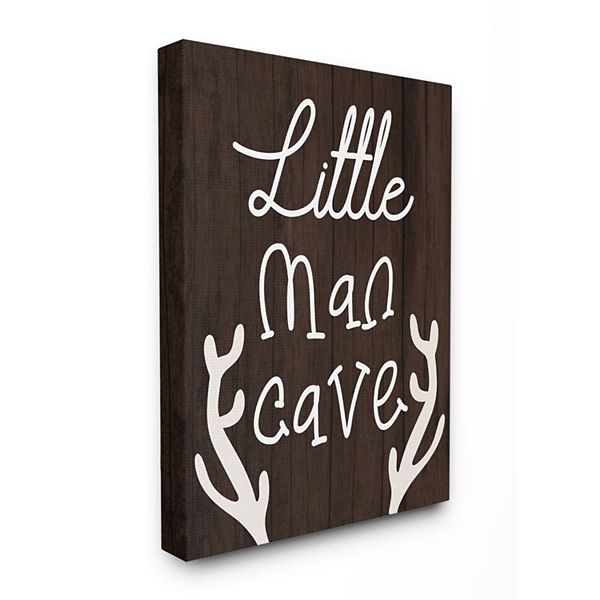 Stupell Home Decor Little Man Cave Boys Rustic Room Sign Wall Art