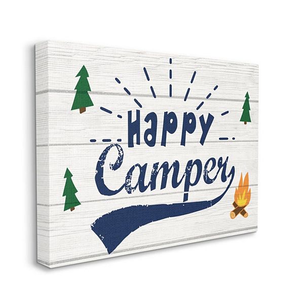 Stupell Home Decor Bright Rustic Sign Happy Camper Wall Art