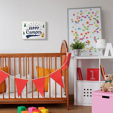 Stupell Home Decor Bright Rustic Sign Happy Camper Wall Art