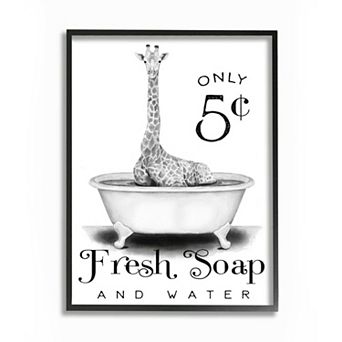 Stupell Home Decor Country Fresh Soap And Water Framed Wall Art