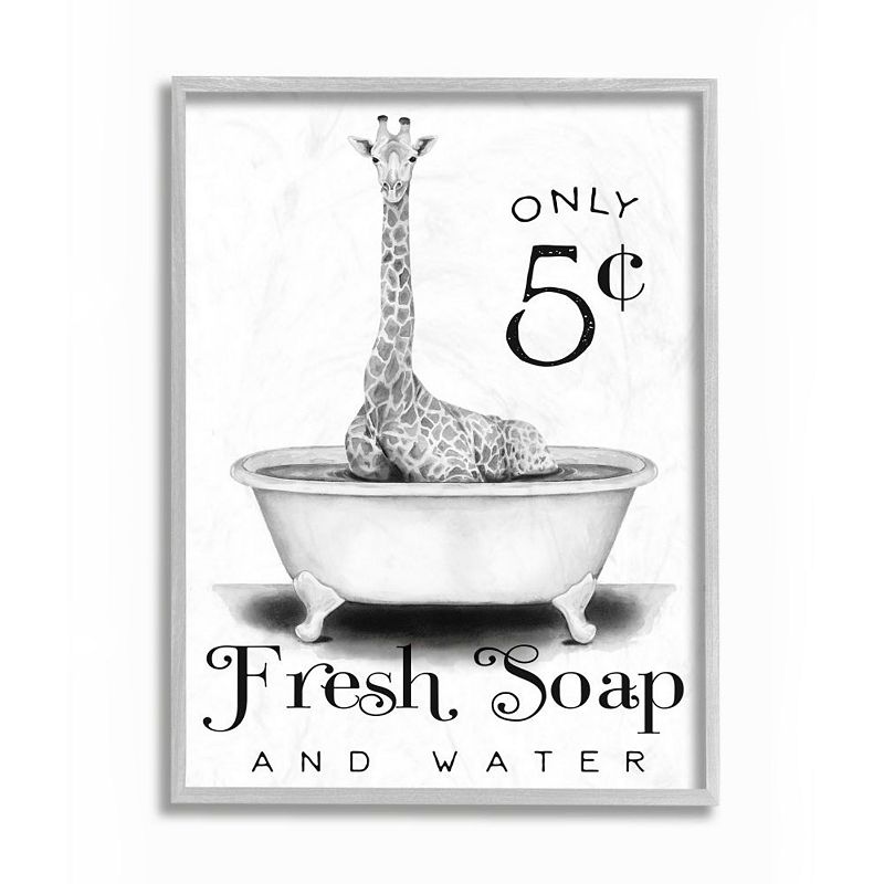 Stupell Home Decor Country Fresh Soap And Water Wall Art, White, 16X20