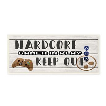 Stupell Home Decor Gamer in Play Video Game Phrase Kids Playroom Sign Wall Art