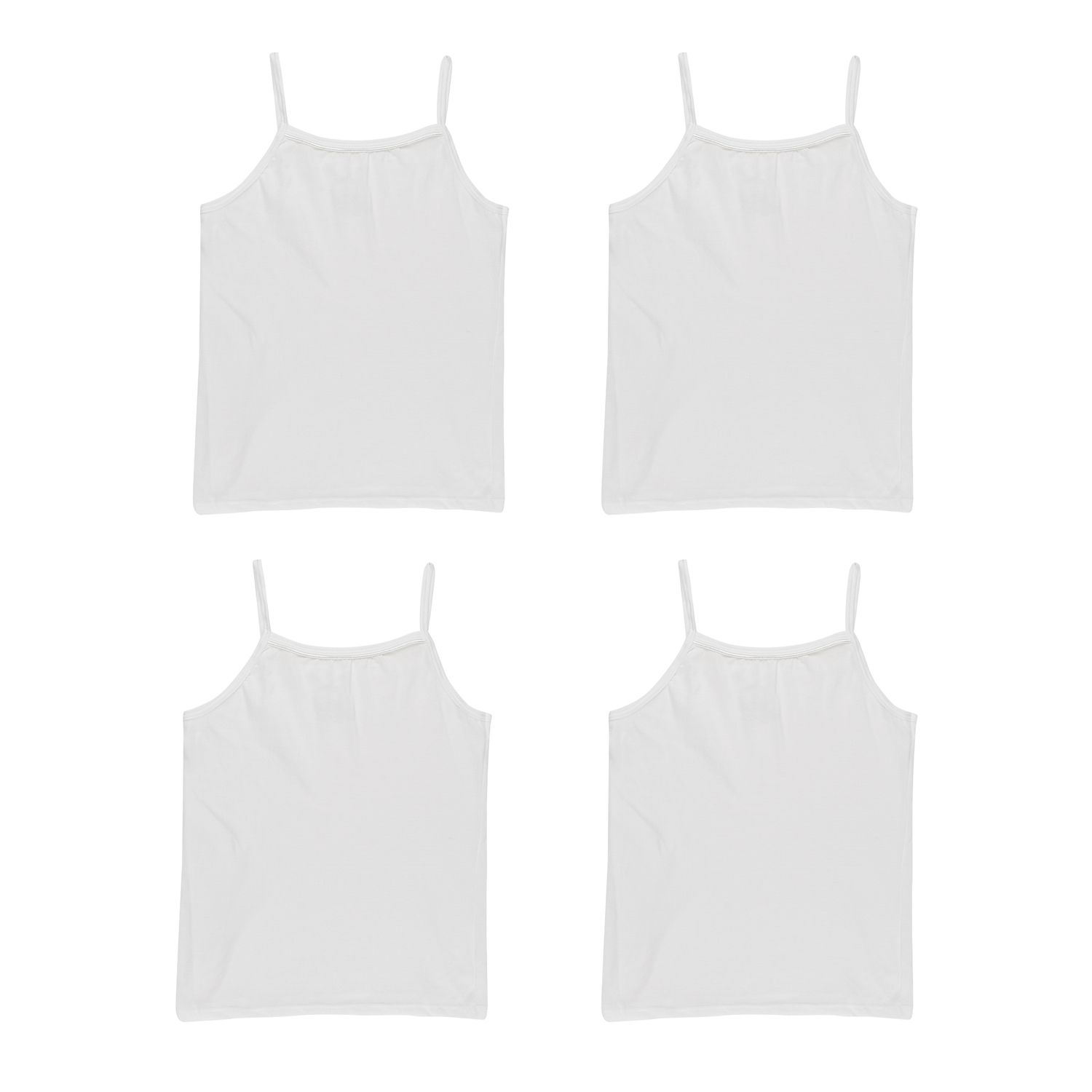 Топы Girls Hanes® 4 Pack Ultimate White Cami — фото 1