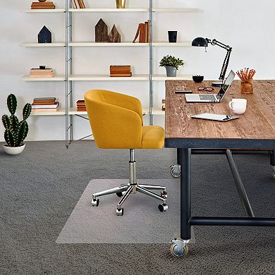 Floortex Cleartex Advantagemat Vinyl Rectangular Chair Mat for Carpets up to 1/4" Pile