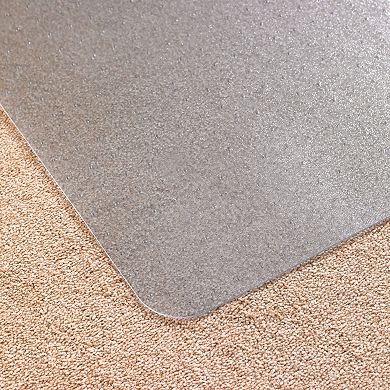 Floortex Cleartex Advantagemat Vinyl Rectangular Chair Mat for Carpets up to 1/4" Pile