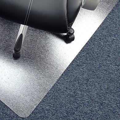 Floortex Cleartex Advantagemat Anti-Microbial Rectangular Chair Mat for Carpets up to 3/8" Pile