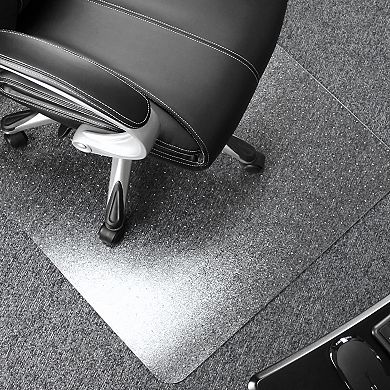 Floortex Cleartex Ultimate Polycarbonate Rectangular Chair Mat for Carpets up to 1/2" Pile