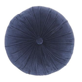 Mina Victory Ruched Velvet Sky Throw Pillow