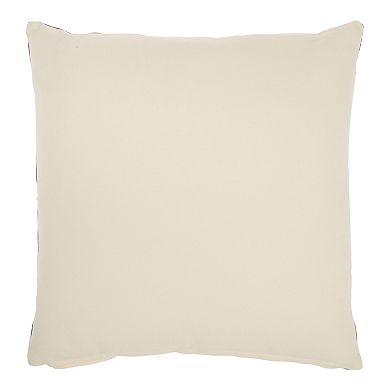 Mina Victory Embroidered Leaves Throw Pillow