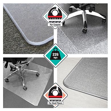 Floortex Megamat Extra Thick Chair Mat for Hard Floors & Carpets