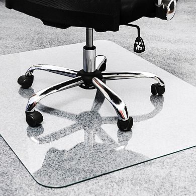 Floortex Glaciermat Heavy Duty Glass Chair Mat for Hard Floors & Carpets