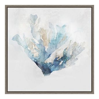 Amanti Art Blue Coral Reef I Framed Canvas Wall Art