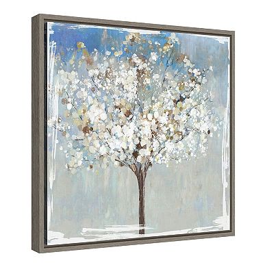 Amanti Art Winter Still Tree Framed Canvas Wall Art