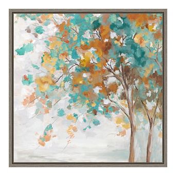 Amanti Art Autumn Mood Trees Framed Canvas Wall Art