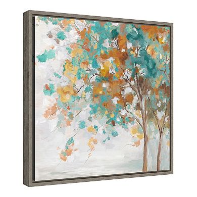 Amanti Art Autumn Mood Trees Framed Canvas Wall Art