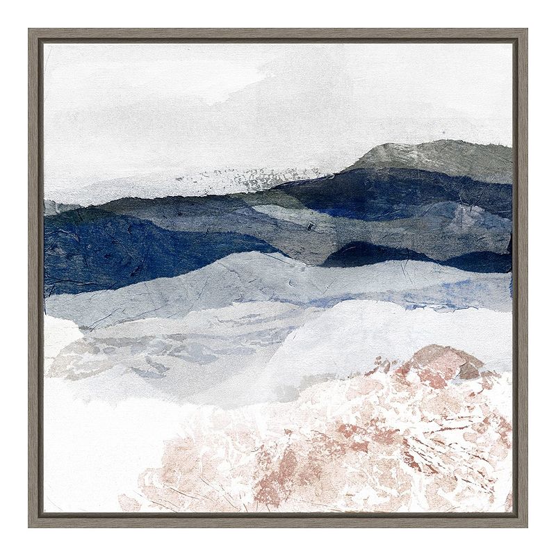 Amanti Art Beckoning Basin I Mountain Framed Canvas Wall Art, Grey, 16X16