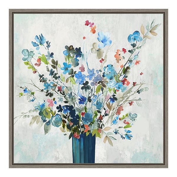 Amanti Art Enlightenment Flower Vase Framed Canvas Wall Art