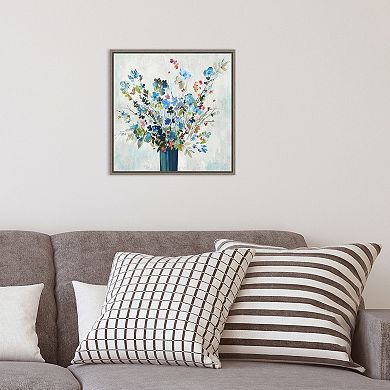 Amanti Art Enlightenment Flower Vase Framed Canvas Wall Art