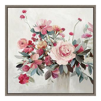 Amanti Art Treasure of the Day Rose Bouquet Framed Canvas Wall Art