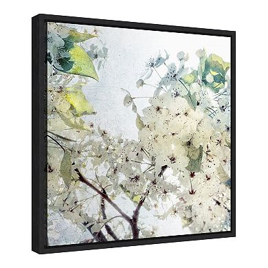 Amanti Art Effloresce White Cherry Blossom Framed Canvas Wall Art