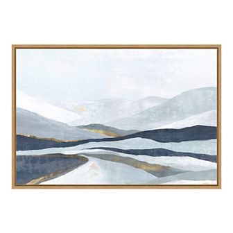 Amanti Art Far Away Land I Mountains Framed Canvas Wall Art