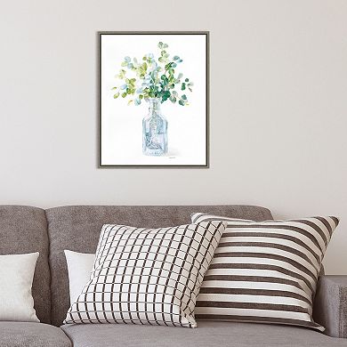 Amanti Art Beach Flowers IV Vase Framed Canvas Wall Art