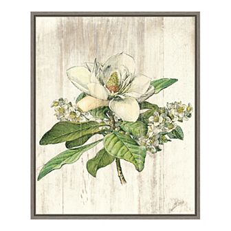 Amanti Art Magnolia de Printemps Flower Framed Canvas Wall Art