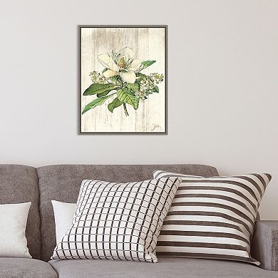 Amanti Art Magnolia de Printemps Flower Framed Canvas Wall Art