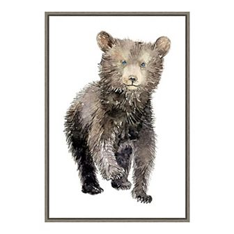 Amanti Art Baby Bear Framed Canvas Wall Art