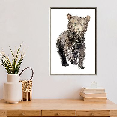 Amanti Art Baby Bear Framed Canvas Wall Art