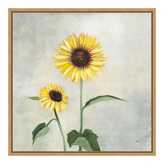 Amanti Art Sunny Blooms I Sunflower Framed Canvas Wall Art