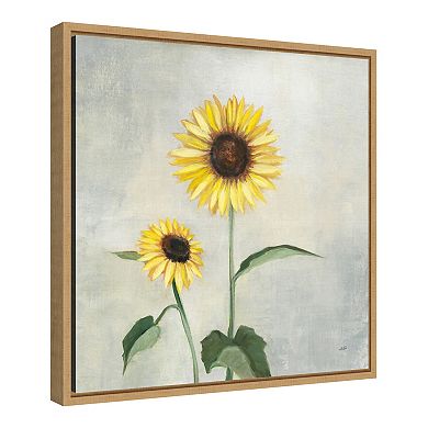 Amanti Art Sunny Blooms I Sunflower Framed Canvas Wall Art
