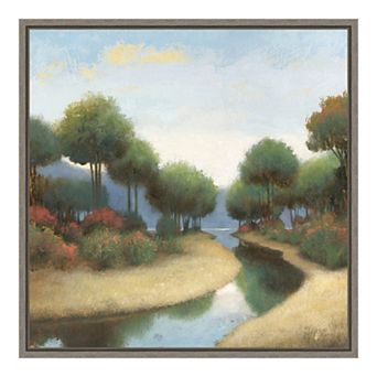 Amanti Art By the Waterways I River Framed Canvas Wall Art