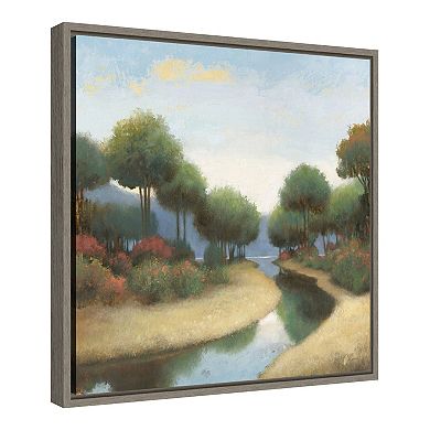 Amanti Art By the Waterways I River Framed Canvas Wall Art